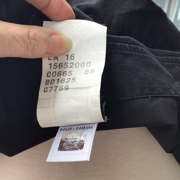 Dolce & Gabbana French Cuff Long Sleeve Button Down Top Shirt Size 34 - Picture 9 of 13